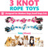 Dog Rope Toys Chew Rope Toy for Medium and Small Dogs Cat Puppy Teeth Cleaning Natural Cotton Dog Pull Rope for Interactive Tug of War Funny (Smal...