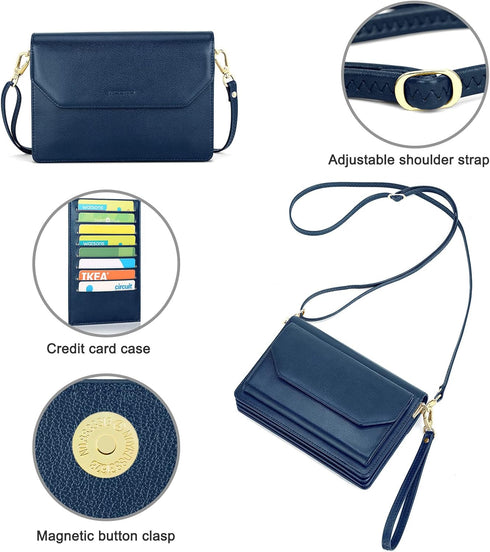 nuoku Purse Small Clutch for Women, Evening Wristlet Handbag, Cute Wallet PU Leather Crossbody...