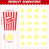 25 Pcs Various Popcorn Stickers Bulletin Board Self Stick Popcorn Accents Adhesive Fake Popcorn Decorations for Kids Teacher Classroom Blackboard ...