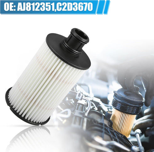 X AUTOHAUX Engine Oil Filter Replacement AJ812351 C2D3670 XR858593 LR011279 Oil Fuel Filter for Land Rover LR4 Base HSE 5.0L V8 - Gas 2011...
