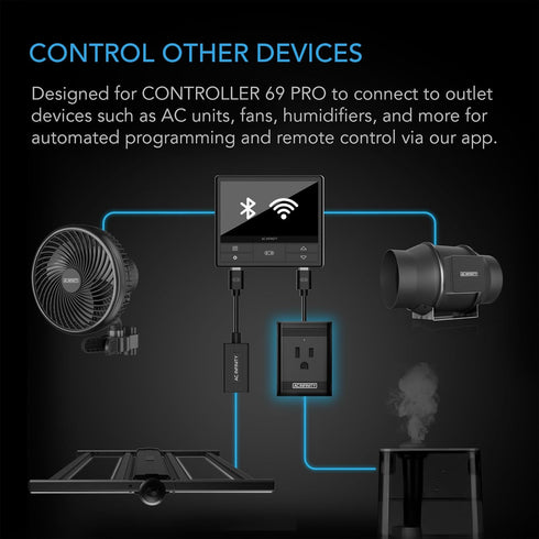 AC Infinity UIS Control Plug, Socket Adapter to Connect UIS Smart Controllers to Outlet Devices......