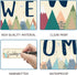 87Pcs Welcome Bulletin Board set Moving Mountains Bulletin Boarder Welcome Banner Classroom Decoration Paper Cutouts for School Supplies Wall Deco...