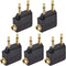 Airplane Headphone Adapter (5-Pack) Headset Adapters for Airplane Airline Dual 3.5mm Male to 3.5mm Female Jack Converter Gold Plated Earphone Conn...