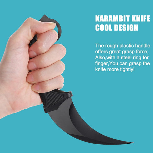 2 Pieces Karambit Knife Fixed Blade Tactical Camping Tool,Outdoor Hunting Knife with Sheath and Cord, Suitable for Hiking, Adventure, Survival and...