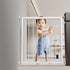 Baby Gate Wall Protector - Protect Walls & Doorways from Pet & Dog Gates - Pressure Mounted Gates Work on Stairs - Gates Wall Cups - 4 Pack - Whit...