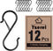 12Pcs S Hooks Hanging Safety Buckle - 3.5 inch Heavy Duty S Hooks,Hanging Plants for Closet Hooks, Clothes, Kitchen Utensil, Pots and Pans, Bags (...