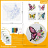 Generic 4 Sets Embroidery Kit for Beginners Adults Cross Stitch Starter Kits DIY Embroidery Kits with Patterns and Instructions Hoops Needles Thre...