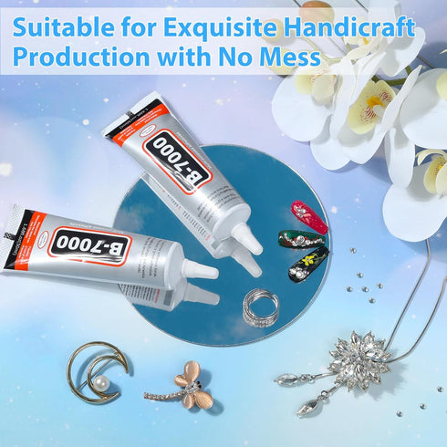 B-7000 Super Adhesive Glue, Industrial Strength B7000 Glues Paste for Rhinestones Crafts, Clothes Shoes, Fabric, Jewelry Making, Cell Phones, Tabl...