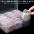 Jutieuo Small Bead Organizers, 16 Pieces Plastic Storage Cases Mini Clear Bead Storage Containers Boxes with Hinged Lid and Large Rectangle Organi...