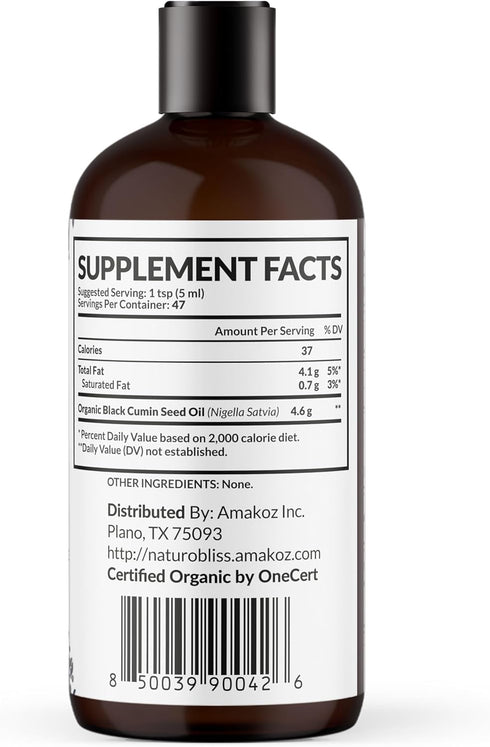 NaturoBliss Organic Black Seed Oil 100 Virgin Cold Pressed Omega 3 6 9 Super Antioxidant for Immune Support, Joints, Mobility, Digestion, Hair Ski...