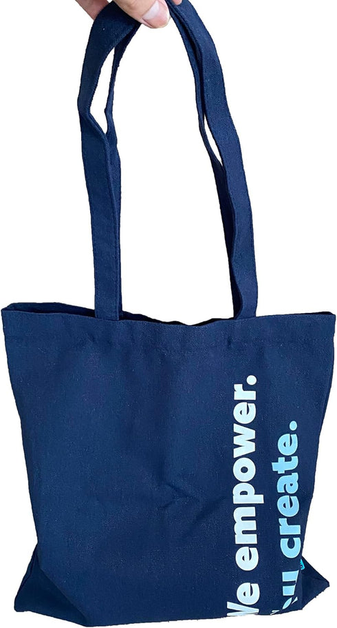 Dark blue canvas tote bag, shoulder bag, cotton shopping bag, casual simple large capacity, light commuting bag,popular multifunctional...