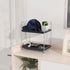 2 Tier Bathroom Organizer Countertop,Kitchen Spice Rack or Makeup Shelf Vanity Perfume Skin Care Organizer and Storage Bedroom Storage Tray (Silve...
