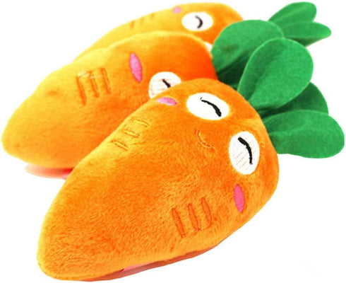 1Pc Orange Soft Puppy Pet Supplies Cute Carrot Plush Chew Squeaker Sound Squeaky Toys for Dog Cat Birthday Xmas Gifts Pet Supplies Puppy Toys...