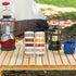 2 Sets 5 Layers Clear Plastic Portable Spice Jars, Spice Salt and Pepper Set for Outdoor Cooking, Car Camping, Traveling, Barbecuing,Stackable Sto...