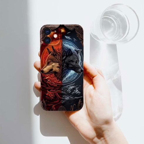 Case Compatible with iPhone 11 Case,Ancient Wolf Legend 3D Design Phone Case,Stylish Durable Shockproof Raised Bumper Corners Case for 11 6.1 inch...