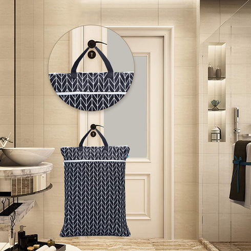 Teamoy Travel Hanging Wet Dry Bag Organizer (24.7 x 18 inches) with Two Compartments for Cloth Diaper, Laundry, Swimsuits and More, Easy to Hang E...
