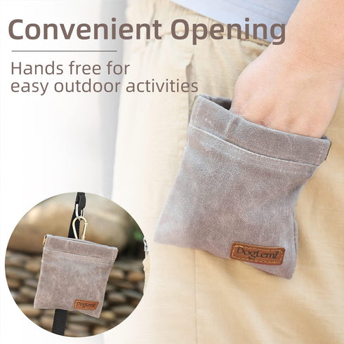 Dog Training Kit,Puppy Dog Treat Pouch Bag with Dog Clicker and Silent Whistle with Lanyard,Hands-Free Training Dog Treat Pouch,includes Carabiner...