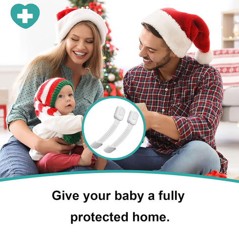 Phantasy ® 6PCS Child Safety Strap Locks Baby Proofing Latches for Drawer Door Fridge Oven Toilet Seat Kitchen Cupboard Appliance Trash Can with A...