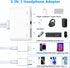 Multi Lightning + USB C to USB Adapter,3 in 1 USB OTG Adapter+3.5mm Audio Headphone Jack Adapter+Fast Charging Port, Phone Splitter Compatible wit...