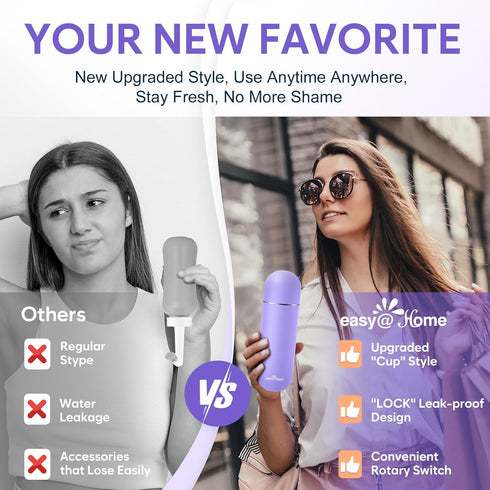 Portable Peri Bottle for Postpartum & Perineal Care: Easy@Home Handheld Bidet Perfect for Personal Hygiene Cleaning & Travel Friendly | 380ml Leak...