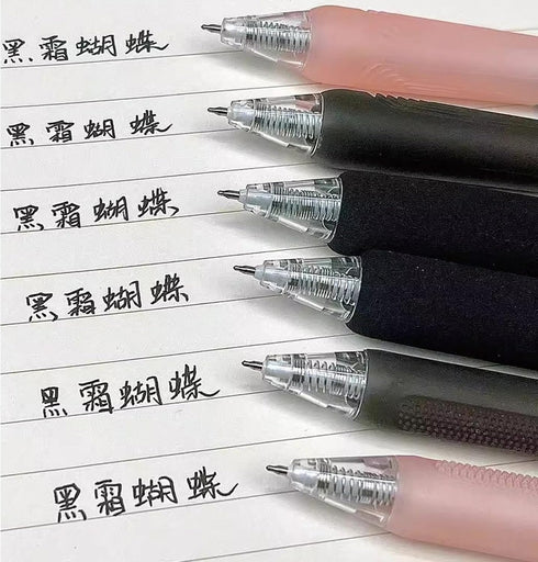 6 Pcs Gel Ink Pens Retractable Pens Cute Rose Flower Pen 0.5mm Black Ink Pen Writing Pens Office School Supplies for Girls Boys Women Men (Butterf...
