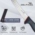 DELFINA Curved Breaking Knife 8 inch W/Sheath & SoftGrip Handle, Butcher Breaking Knife For Meat Cutting, High Carbon Japanese Steel ?8 inch?...