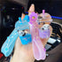 Cute panda Key Ring Decoration, Liquid Quicksand Floating Fox Handbag Accessories...