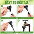 20 PCS 3/4 to 1/4 Inch Drip Irrigation Tubing Connectors Drip Irrigation Hose Connectors Garden Hose Adapter with Washers 3/4 US Standard Thread D...