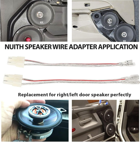 Speaker Wiring Harness Connector Adapter Compatible with GM GMC Sierra Yukon S10 Chevrolet Suburban Impala Corvette 1973-1994 Install Aftermarket ...