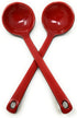 TJ Global Red and Black Melamine Japanese Long Handle Spoons for Ramen, Soup, Hot Pot Eating, Mixing, Stirring 8.25 Inches (2 Spoons)...