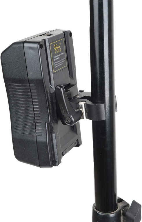 V-Mount Battery Adapter with Clamp for Mounting to Lighting Stand and Support Rod...
