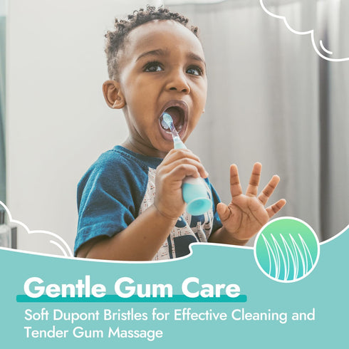 Papablic Replacement Toothbrush Heads - 4 Count | Compatible with Papablic BabyHandy & Toddler Sonic Electric Toothbrushes (18-36 Months)...
