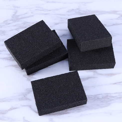 Sponge 5Pcs Carborundum Sponge, Non- Scratch Emery Brush Kitchen Scrubber Pot Cleaner for Home Restaurant Hotel (Black) Bowl Dish Washing Cleaning...
