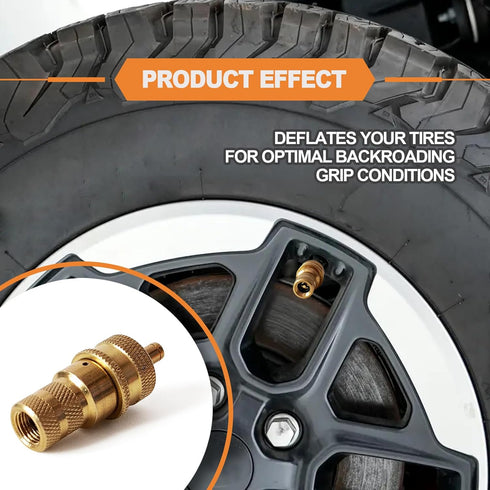 4 PCS Car Air Tire Deflators Kit, Preset Tire Deflator Kit 6-30 PSI Air Down Tire Deflators Offroad Accessories for Car Truck Motorcycle and ATV T...