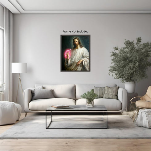 Posterizer 1 pcs-Jesus Christ saying "saw that" modern art -2-Comedy Art- Gift for Men Women Entrepreneur Teens -Living Room Bedroom Decor- unfram...