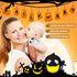 Never Drop Teething Toys for Babies, Baby Mitten Silicone Teether for Soothing Teething, Baby Chew Toys (Halloween Ghost- White)...
