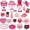 Valentines Day Photo Booth Props Kit, 28PCS Photography Props, Funny DIY Picture Selfie Accessories for Valentine’s Day Wedding Party Suppliers Fa...