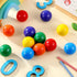 Bucherry 12 Pcs Montessori Wooden Balls 1.8 Inch Wooden Ball Toys Replacement Ball Educational Counting Toy Preschool Learning Material for Montes...