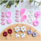 Keoker Flower Petal Clay Cutters - Polymer Clay Cutters for Earrings Making, 4 Shapes with Polymer Clay Petal Press Mold, Clay Cutters for Polymer...