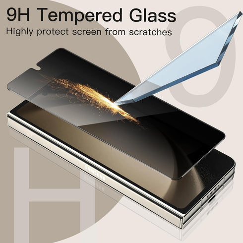 JETech Front Privacy Screen Protector for Samsung Galaxy Z Fold 5, Anti-Spy Tempered Glass Film with Easy Installation Tool, Case-Friendly, 2-Pack...