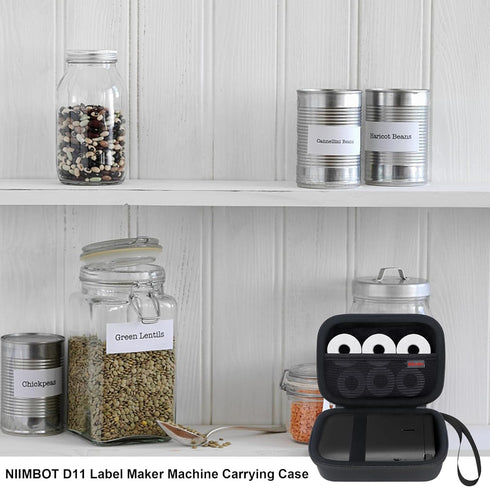 Carrying Case for NIIMBOT D11/ for LMASBLTER D11 Label Maker Machine, Portable Mini Bluetooth Label Printer Travel Bag, Small Handheld Labeler Sto...