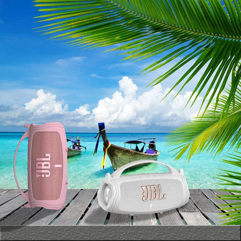 Silicone Cover Case for JBL Charge 5 Portable Bluetooth Speaker, Protective Skin Case for JBL Charge 5 Portable Bluetooth Speaker Accessories(Whit...