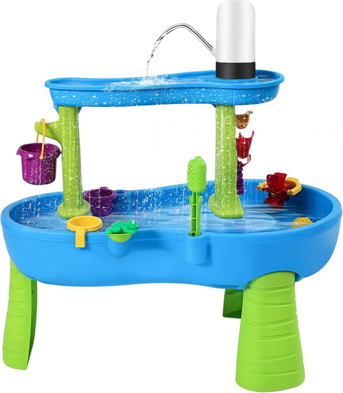 Upgraded Powerful Water Table Pump, Sensory Play Table Accessories for Boys and Girls Aged 3+, Ideal for Beach and Outdoor Summer Fun, Water Table...