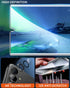 Compatible for Samsung Galaxy S24 Plus Privacy Screen Protector Tempered Glass with CD Texture Black Camera Lens Protector, Support Fingerprint ID...