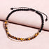Jewever Layered Tiger Eye/Black Agate Anklet Bracelet for Women 14K Gold Plated Chain Anti-Anxiety Yoga Meditation Beach Foot Jewelry...