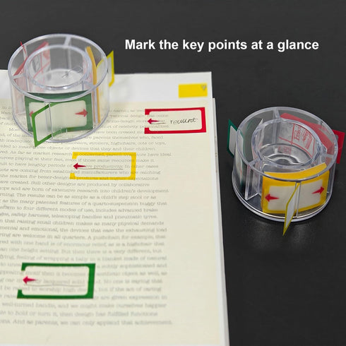 Extractable PET Arrow Clear Sticky Notes, Page Tabs, Sticky Tabs for annotated Book Page Markers and categorized Document Bookmarks(2 Sets/Box)...