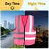 3-Pack Reflective Safety Vest For Women Men - High-Visibility Safety Vest with 2in Reflective Strips for Emergency, Construction, and Safety Use-P...