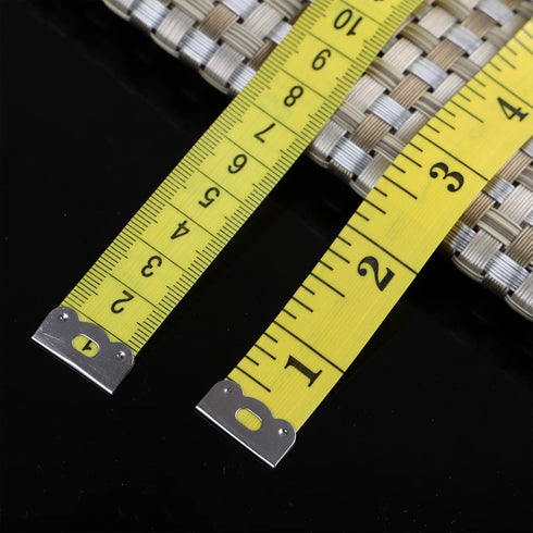 2-Pack 120 Inches/300cm Soft Tape Measure Sewing, Double-Scale Fabric Tape Measure and Body Measuring Tape, Yellow...