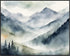 Posterizer 1 pcs- mountains and trees beautiful landscape nature 11-Landscape & Nature Art-Floral Botanical Art- Decor for Home & Office- unframed...