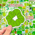 100 Pcs Green Stickers Pack for Teens Girls Boys, Girl's Green Aesthetic Stickers, Cute Green Stickers, Waterproof Vinyl Stickers, Vsco Stickers f...